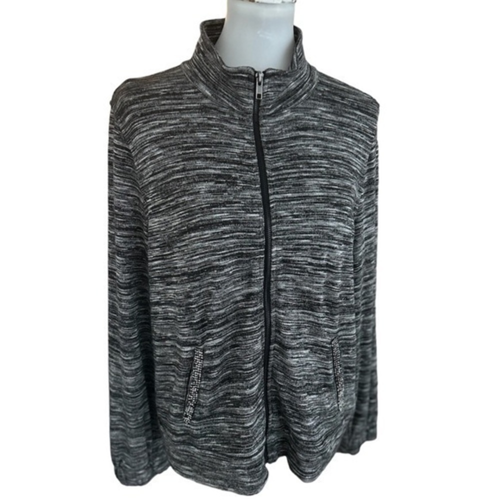 Juicy Couture sequin pocket athletic full zip jacket